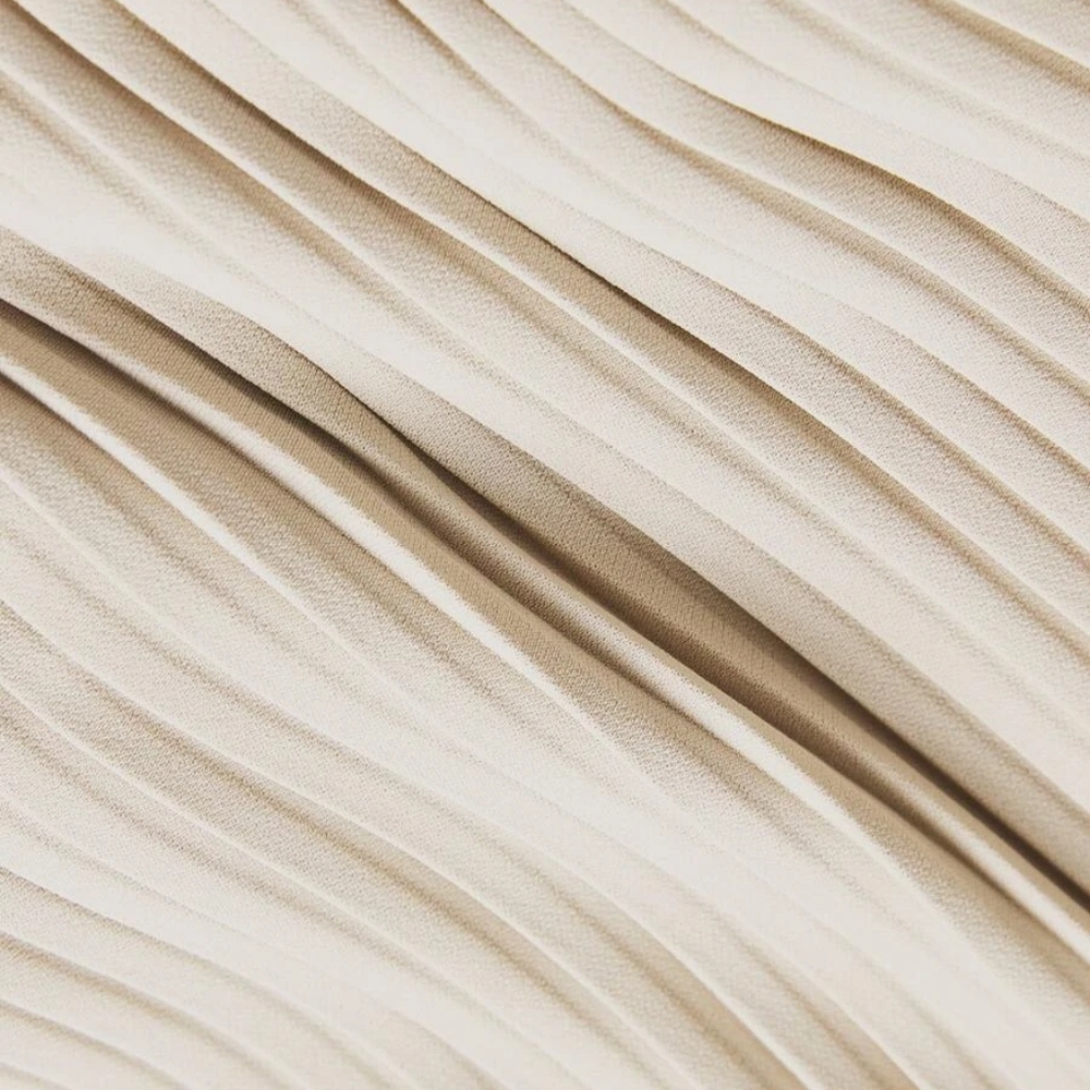 Max Mara Beige Jersey Pleated Midi Dress NWT Sz M - Picture 5 of 6